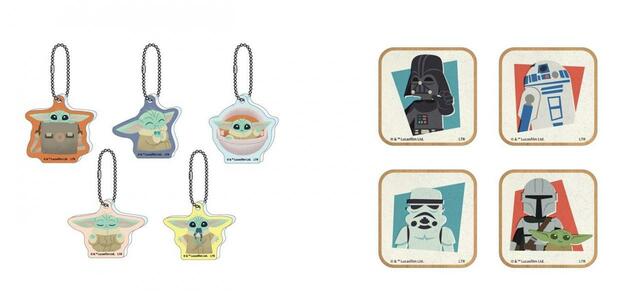 「アクリルキーホルダー（ランダム5種）、ウッドマグネット（ランダム4種）」【東京ソラマチで「STAR WARS」OH MY CAFE開催】