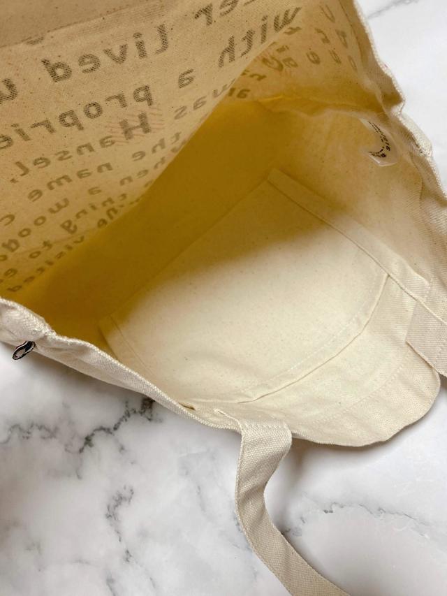 【ナチュラルキッチン】総柄トートバッグ　LOGO／税込550円　