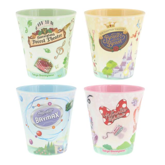 タンブラーセット 2100円｜直径約8.5×高さ約9cm、4個セット｜東京ディズニーリゾート・アプリ、ギャグファクトリー／ファイブ･アンド･ダイム