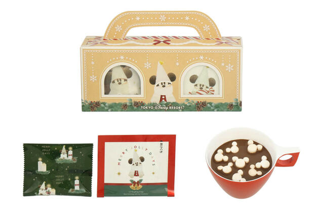 ココア マシュマロ付き 1,300円｜東京ディズニーリゾート「ディズニー・クリスマス」クリスマスの妖精“リルリンリン”のグッズ｜販売店舗：東京ディズニーランド「ワールドバザール・コンフェクショナリー」、東京ディズニーシー「ガッレリーア・ディズニー」｜発売日：2024年11月8日（金）