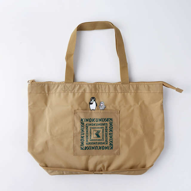 【Suicaのペンギン×紀ノ国屋】「紀ノ国屋 Suicaのペンギン折りたためる保冷トートバッグ」ベージュ　3,300円