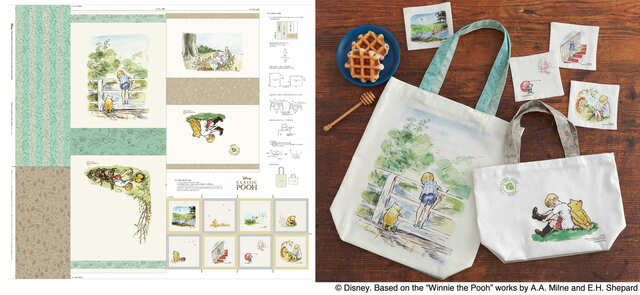 【オックス　くまのプーさん　パネルクロス】 価格：3,300円/パネル（税込）　サイズ：110～114cm幅[綿100%]