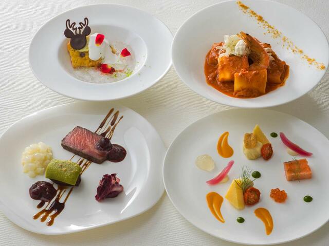 スペシャルセット 5,800円｜「ディズニー・クリスマス」スペシャルメニュー｜東京ディズニーリゾート40周年“ドリームゴーラウンド”｜販売店舗：東京ディズニーシー「リストランテ・ディ・カナレット」｜販売期間：2023年11月1日（水）〜12月25日（月）