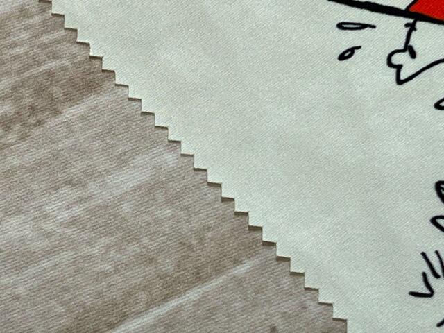 生地はポリエステル。ツルツルした手触りの生地です