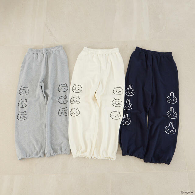 【LOWRYS FARM「ちいかわ」スペシャルコレクション】スウェットパンツ／ちいかわ、ハチワレ、うさぎ（サイズ：FREE／税込5,500円）