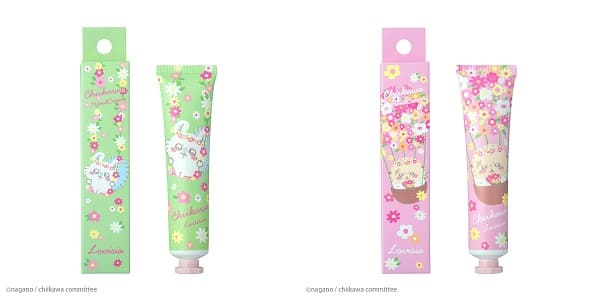 【Lovisiaちいかわ大集合ハンドクリーム】モモンガ(スイートピーの香り)、ラッコ(さくらの香り)