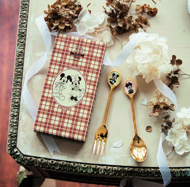 飾っても可愛いカトラリーセット「ミッキー&ミニー」|¥1,980 (税込)