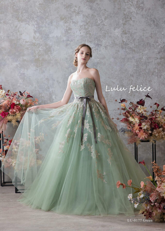 【クラウディア】「Lulu felice（ルル・フェリーチェ）」新作ウェディングドレス｜LU-0177_Green