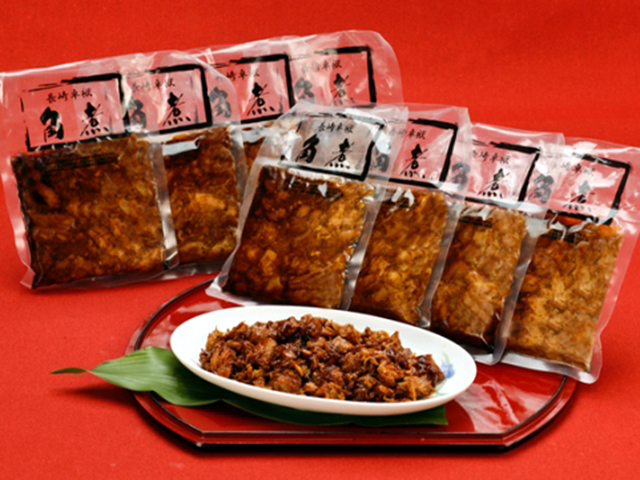 豚ばら肉をたれで煮込んだ。長崎「ふくみ屋」こわれ角煮