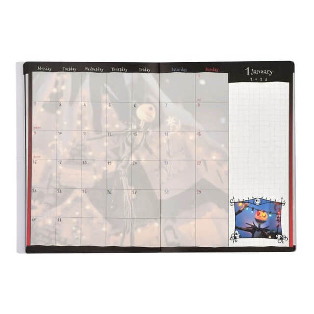 ティム・バートン ナイトメアー・ビフォア・クリスマス 手帳・スケジュール帳 2023 B6 メタリック CALENDARS ＆ ORGANIZERS 1,980円
