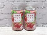 【カルディ いちごバッグ/オリジナル 北海道いちごサワー】350ml×2個。北海道産「すずあかね」の果汁を贅沢に使ったお酒♪