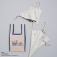 【PEANUTS×Afternoon Tea】折傘 ￥4,400、ニットバッグ ￥2,750、長傘 ￥4,400／UVカット率・遮光率99％以上の晴雨兼用傘はオールシーズン大活躍！