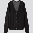 ライトVネックカーディガン（長袖）BLACK