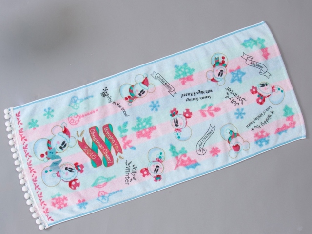 フェイスタオル ¥1,400｜東京ディズニーリゾートのクリスマス（2016年）TDL/TDS共通スペシャルグッズ