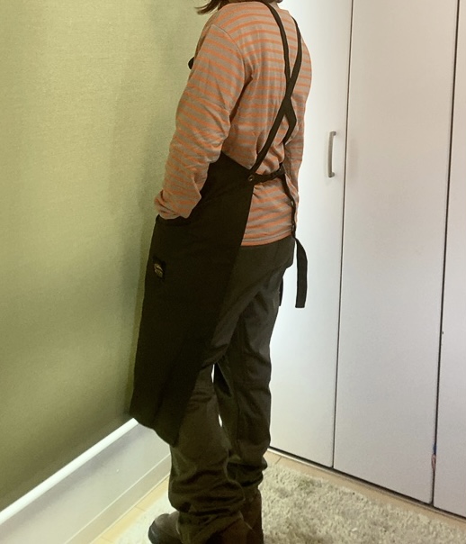 【ワークマン ブロックフリースボーダープルオーバー】ヒートテックとアウトドアエプロンを合わせて