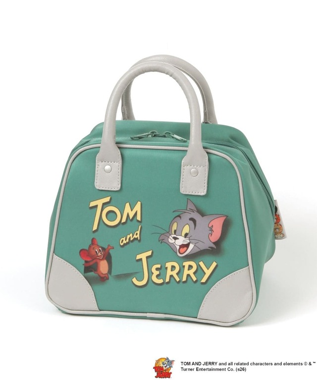 【トムとジェリー×niko and ...】「保冷バッグ」3,850円／レトロな配色とボストン型のデザインが目を引く、持つだけで気分が上がる大容量サイズの保冷バッグ
