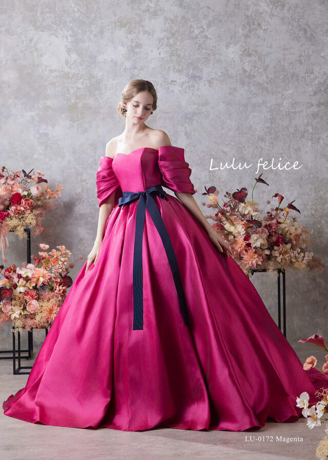 【クラウディア】「Lulu felice(ルル・フェリーチェ)」新作ウェディングドレス|LU-0172_Magenta