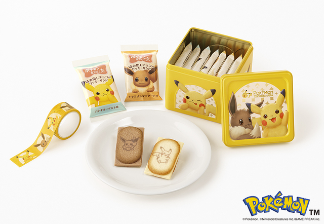 セットの内容イメージ【ポケモン東京ばな奈 はみ出しチョコのクッキーサンド スペシャル缶(ピカチュウ＆イーブイ)】