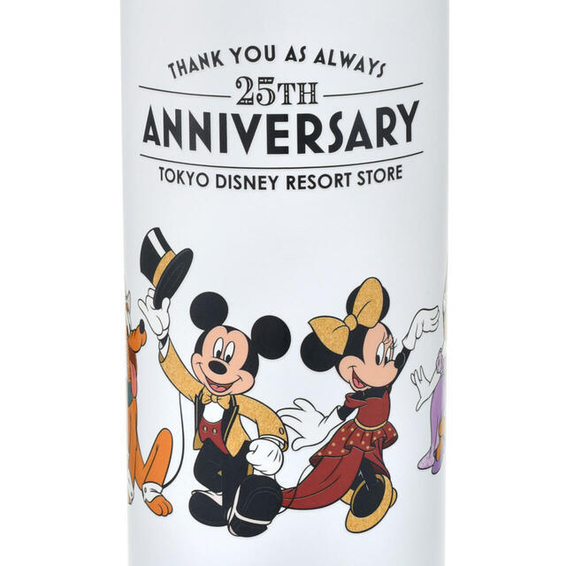 【東京ディズニーリゾート店限定】ミッキー＆フレンズ ステンレスボトル ホワイト 東京ディズニーリゾート店25周年記念 3,300円