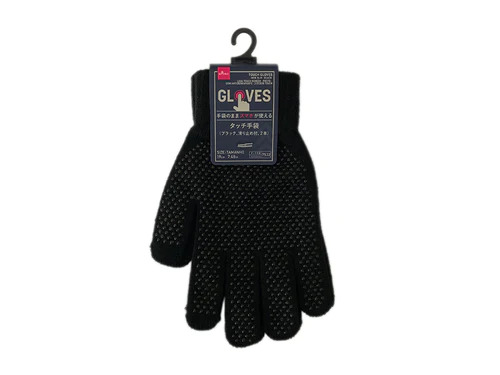 【DAISOネットストアイチオシランキング 9位】「タッチ手袋（ブラック、滑り止め付、2本）」110円（税込）