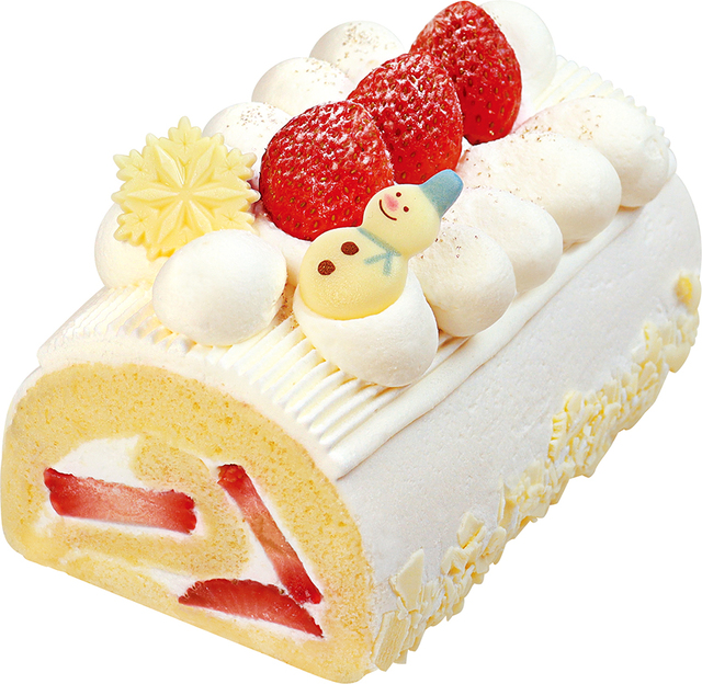 雪降る苺のプレミアムロールケーキ