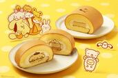 「ポムポムプリンのふわふわロール」＜価格：ハーフ1,280円（税込）/ カット500円（税込）＞【【パステル×ポムポムプリン】ポムポムプリンのおしりをモチーフにした『ぷりんぷりんプリン～ポムポムプリンのおしり～』新登場♪】　