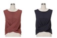 【Francfranc】「ジムウェア ねじれトップス」ピンク／ネイビー　各¥3,500
