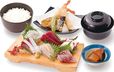 神田・おいしい魚ランチ／大庄水産 内神田店　  天ぷら刺身定食（ライス・味噌汁・小鉢付）—1000円