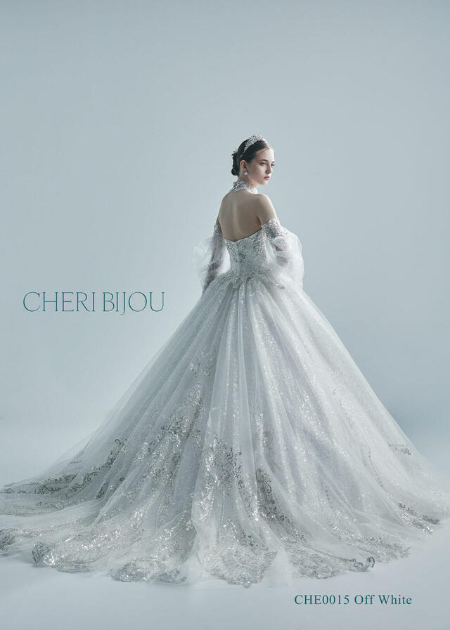 【クラウディア】CHERI BIJOU(シェリービジュー)新作ウェディングドレス|CHE0015_OffWhite