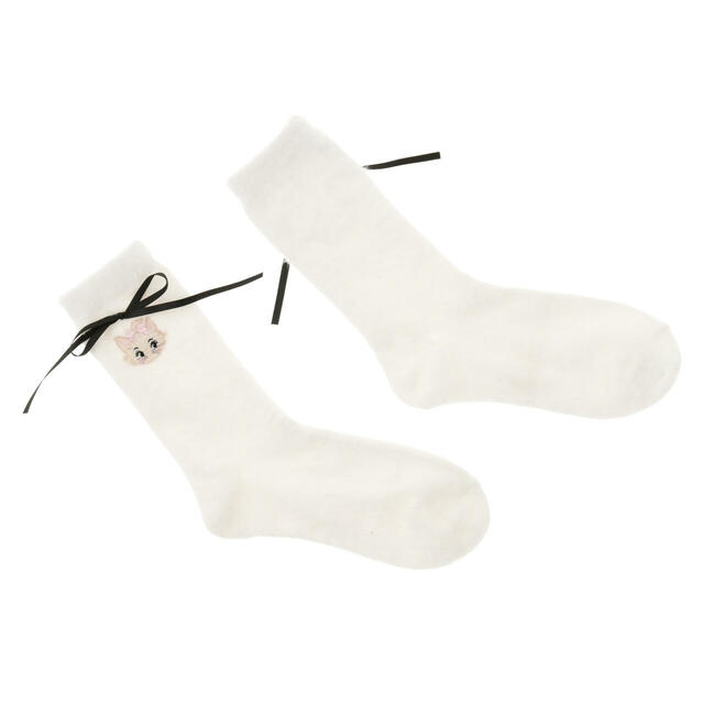 マリー おしゃれキャット 靴下 ホワイト 23～25 ARISTOCATS 55TH 1,200円