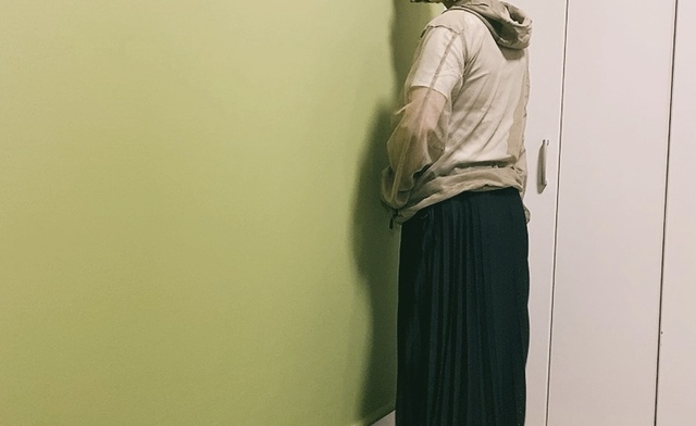 【ワークマン DIAGUARDメッシュフーディ】透け感のある服は少し抵抗がありましたが、ベージュはコーデしやすかったです