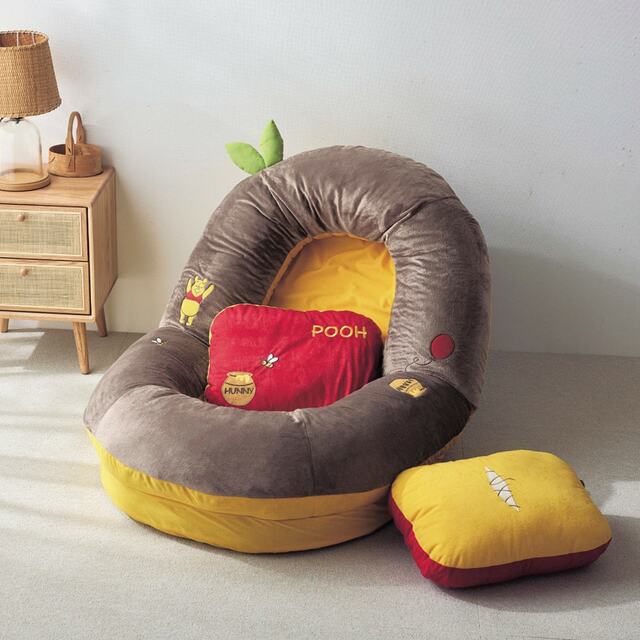 3WAYでくつろげる!クッション付きふかふかビッグ座椅子(選べるキャラクター)|¥32,800 (税込)