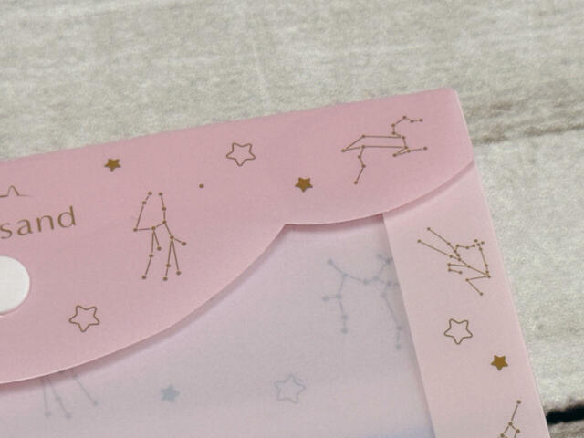 フラップがスカラップになているのがかわいい