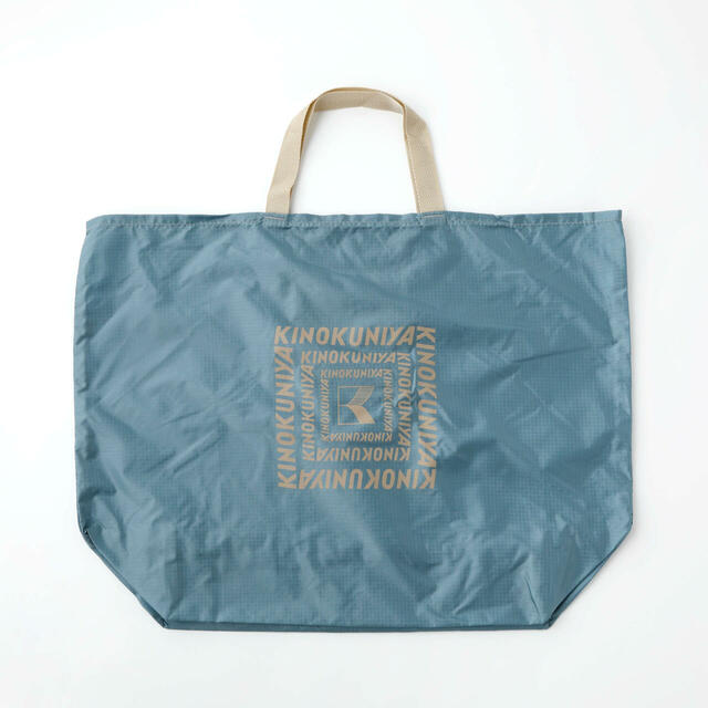 【紀ノ国屋 ニューポケッタブルバッグ／スモーキーブルー】耐荷重は約3kg！重たい食材なども安心して運べます