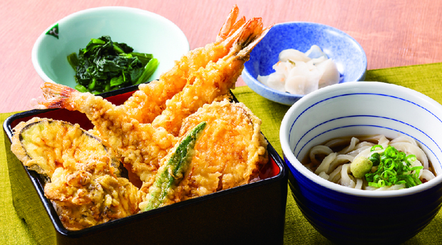 大海老と季節野菜天重膳　