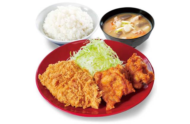 ロースカツ・から揚げ定食