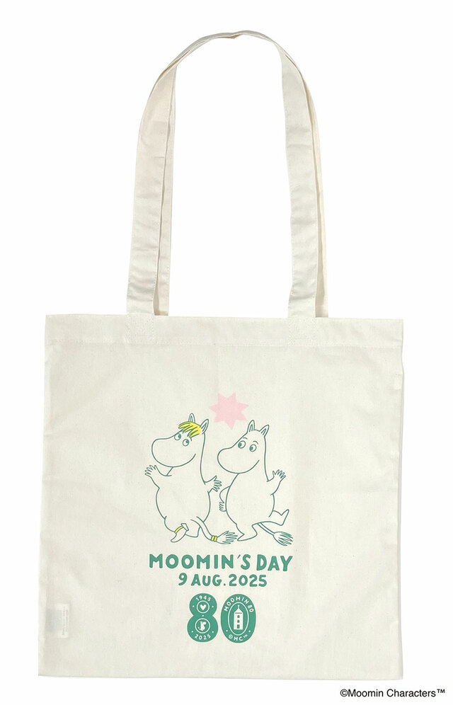 【MOOMIN POP UP STORE 大丸福岡天神店】ノベルティ：「ムーミンの日」限定オリジナルトートバッグ（8/20（水）より配布。会場にて税込4,400円以上の方対象。数量限定50枚）