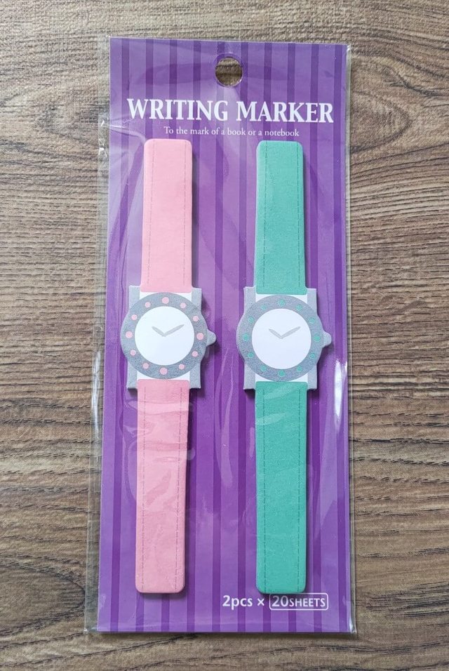 【キャンドゥ】デザインふせんログ　ウォッチ／しおり代わりにも！