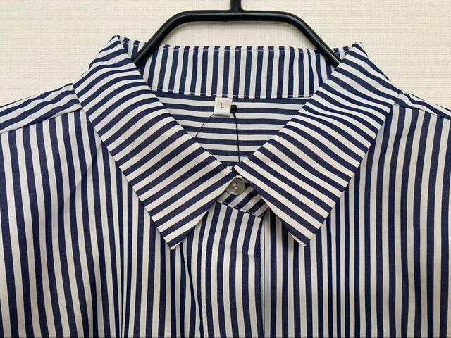 【coca　ストライプボリュームシャツワンピース】カジュアルになりすぎず“大人のきれいめ”がかなうのも魅力！