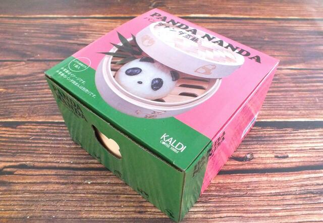 【カルディ　パンダナンダ蒸籠】パッケージが可愛い！