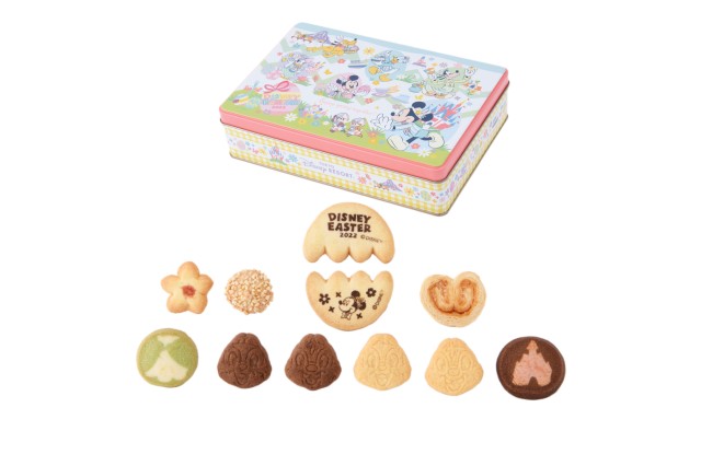 アソーテッド・クッキー 1,300円｜145g[バタークッキー(プリント入り)、クランベリージャム付きバタークッキーパイ、グリーンアップル＆バタークッキー、チョコレート＆ラズベリークッキー、チョコレートクッキー、オレンジクッキー、ナッツマカロン]