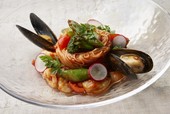 たっぷりシーフードと夏野菜の冷製カッペリーニ  