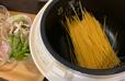 【アイリスオーヤマ ジャー炊飯器3合】パスタは半分に折って投入