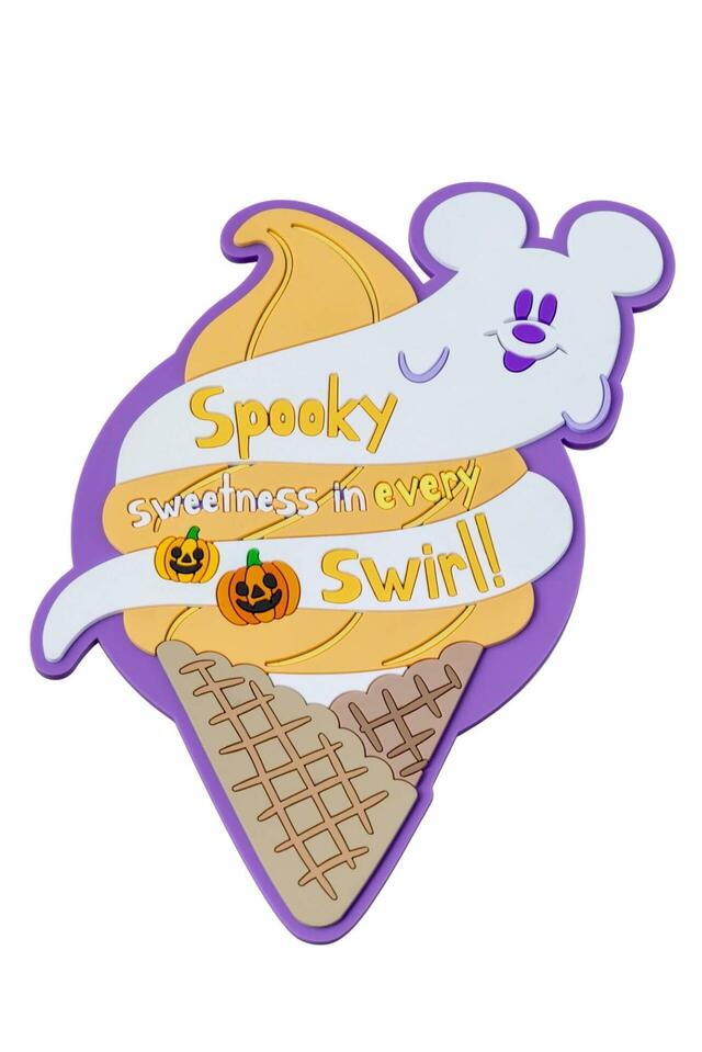 スーベニアコースター 対象メニューにプラス600円｜東京ディズニーリゾート「ディズニー・ハロウィーン」スペシャルメニュー｜販売店舗：東京ディズニーランド「プラズマ・レイズ・ダイナー」、東京ディズニーシー「ザンビーニ・ブラザーズ・リストランテ」｜販売期間：2025年9月16日（火）〜10月31日（金）