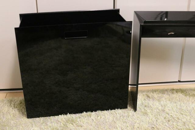 【山崎実業(Yamazaki)トラッシュカン ワイド ブラック】高級ホテルにあってもおかしくないような洗練されたデザイン