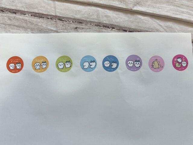 1種類目にはちいかわ、ハチワレ、うさぎの3人が登場