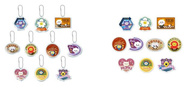 「TRUZカフェ~DINER~」アクリルキーホルダー(ランダム10種)770円(税込)、ステッカー(ランダム10種)660円(税込)