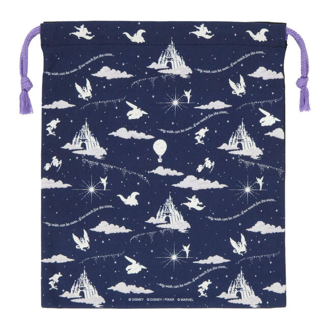 きんちゃく850円｜東京ディズニーランド新ナイトタイムエンターテイメント「Reach for the Stars」グッズ｜販売店舗：東京ディズニーランド「グランドエンポーリアム」｜発売日：2024年9月19日（木）