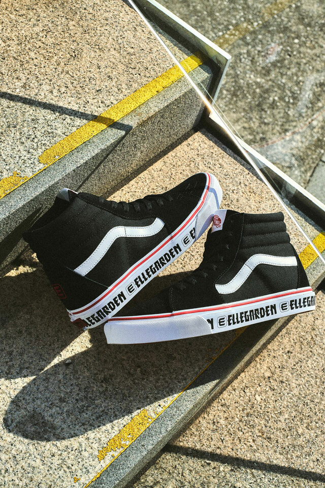 【VANS×ELLEGARDEN】SK8-HI(BLK/WHT/RD) 品番.V38CF ELLE 販売価格.\12,100 (税込)