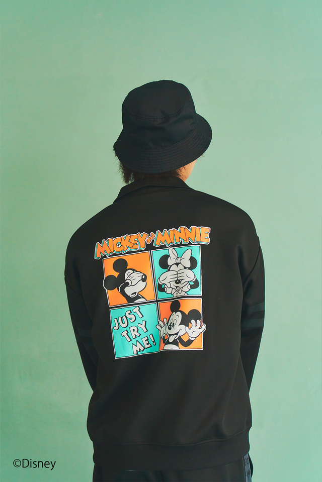 【 Disney 】バックプリントビッグトラックジャケット